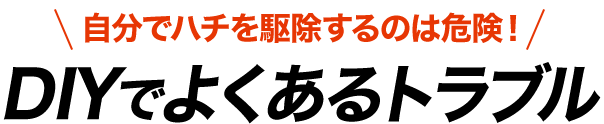 自分でハチを駆除するのは危険！DIYでよくあるトラブル