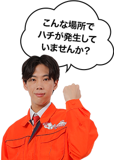 こんな場所でハチが発生していませんか？