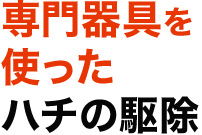 専門器具を使ったハチの駆除