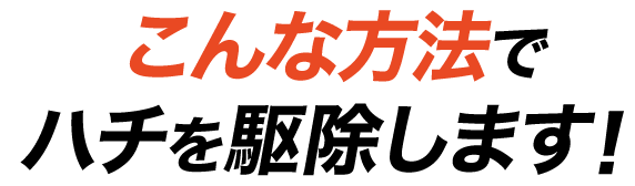 こんな方法でハチを駆除します！